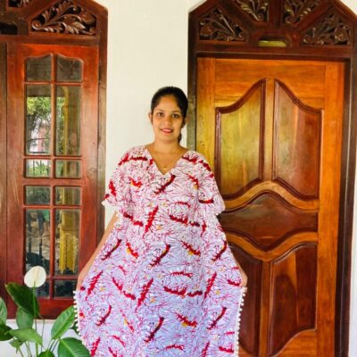 Lace cotton kaftan frock