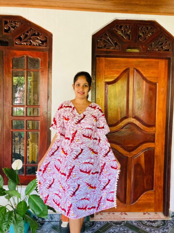 Lace cotton kaftan frock